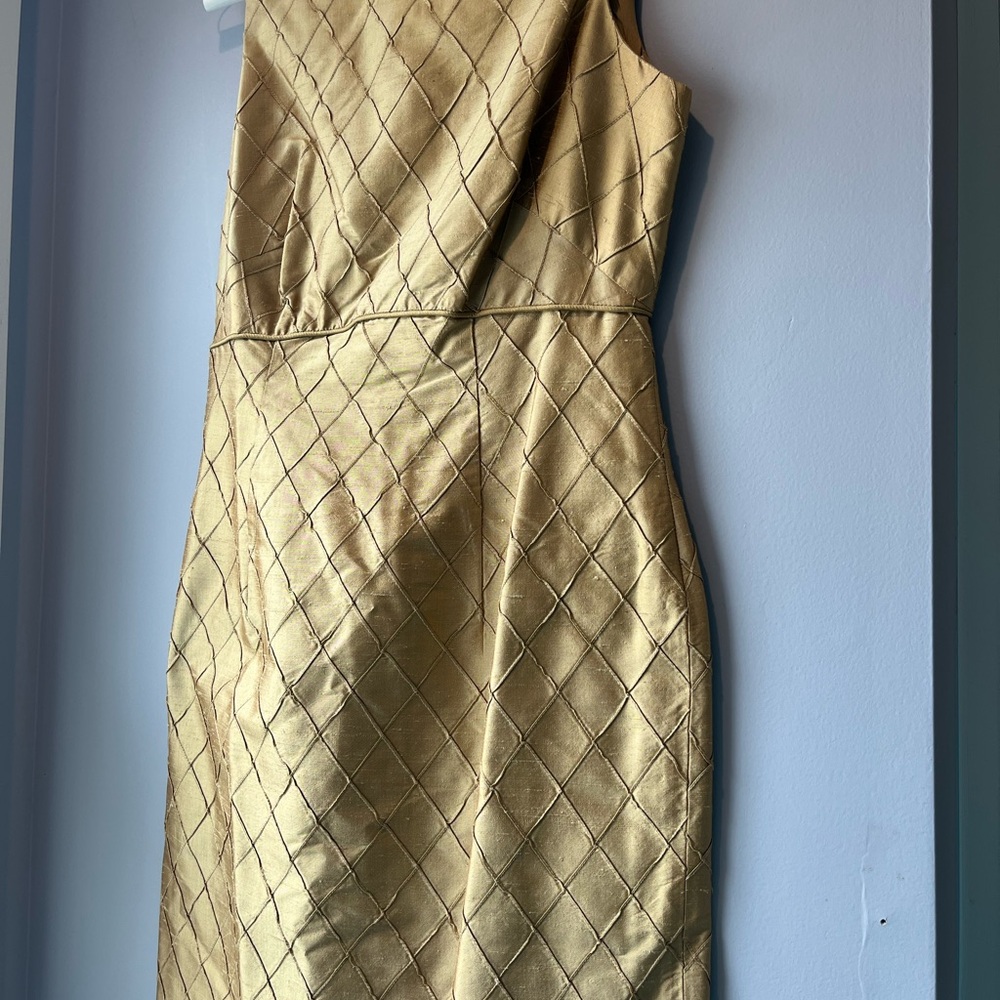 Luxurious Gold Quilted Wedding Dress